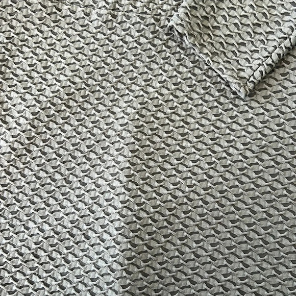 eci New York Charcoal Gray stretch mesh dress Knee Length Long Sleeve sz 10 - Picture 3 of 10